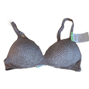 Warners T-Shirt Bra Womens Size 34B Tan White Back Close Lift Lined NWT